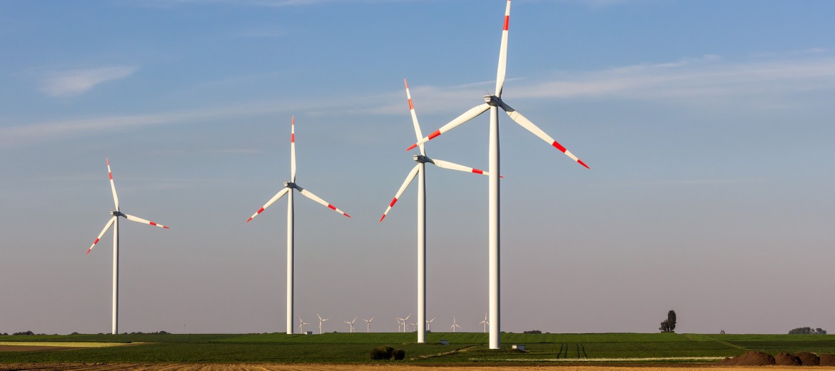 Windmühlen produzieren erneuerbare Energien
